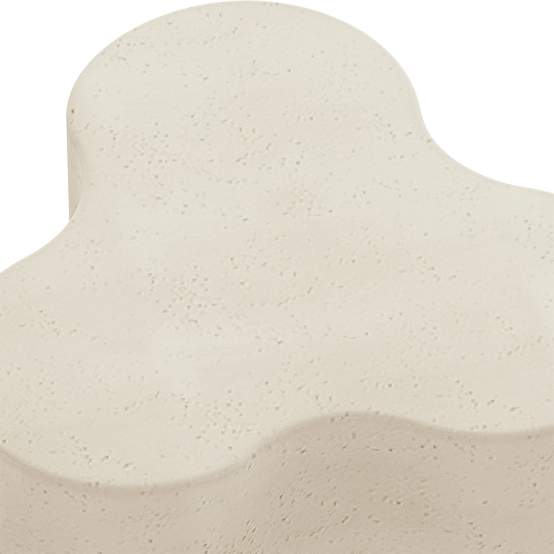 Close-up of Odalys Antique White Indoor Outdoor Concrete Side Table texture, showing natural imperfections