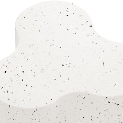 Close-up of Odalys Terrazzo Indoor Outdoor Concrete Side Table texture, showing natural imperfections