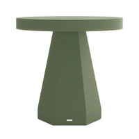 Orson 80cm Round Concrete Dining Table in Green