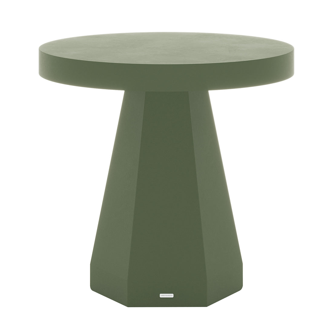 Orson 80cm Round Concrete Dining Table in Green