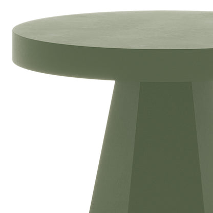 Orson 80cm Round Concrete Dining Table in Green