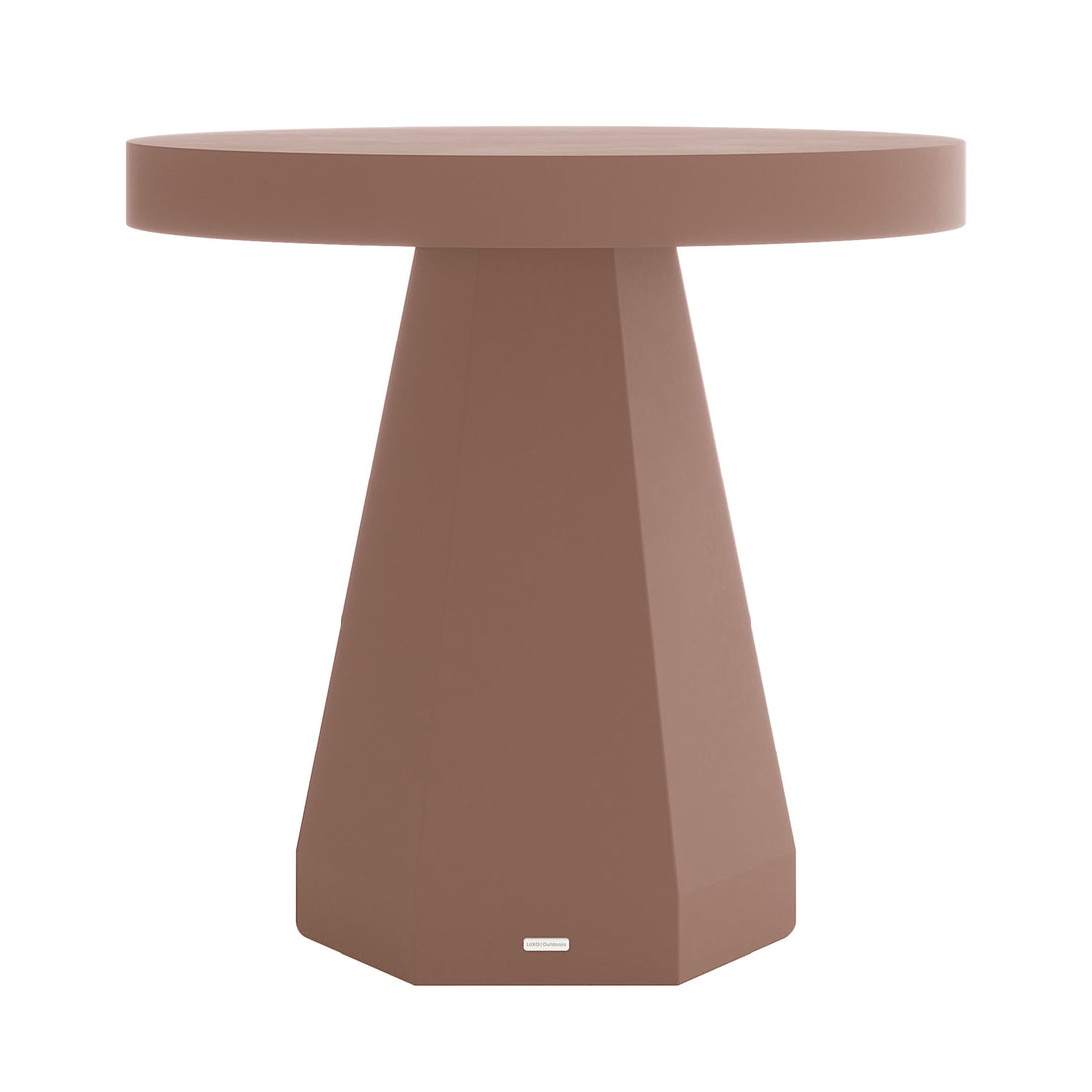 Orson 80cm Round Concrete Dining Table in Mocha Mousse