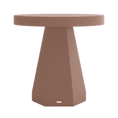 Orson 80cm Round Concrete Dining Table in Mocha Mousse