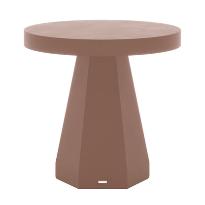 Orson 80cm Round Concrete Dining Table in Mocha Mousse