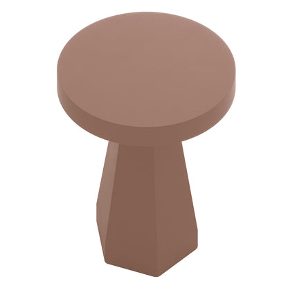 Orson 80cm Round Concrete Dining Table in Mocha Mousse