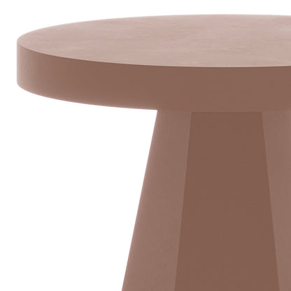 Orson 80cm Round Concrete Dining Table in Mocha Mousse