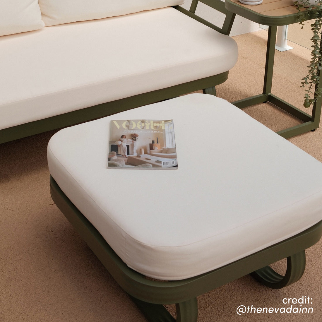 Paloma Modular Outdoor Lounge Set in Olive Green