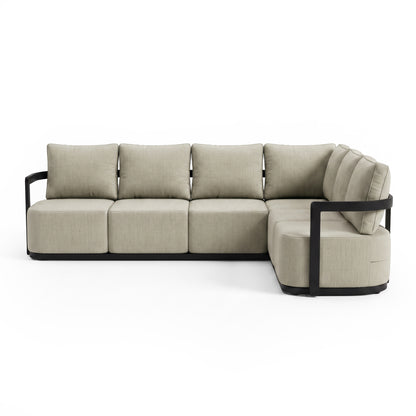 Modern L-shaped sectional sofa on a white background