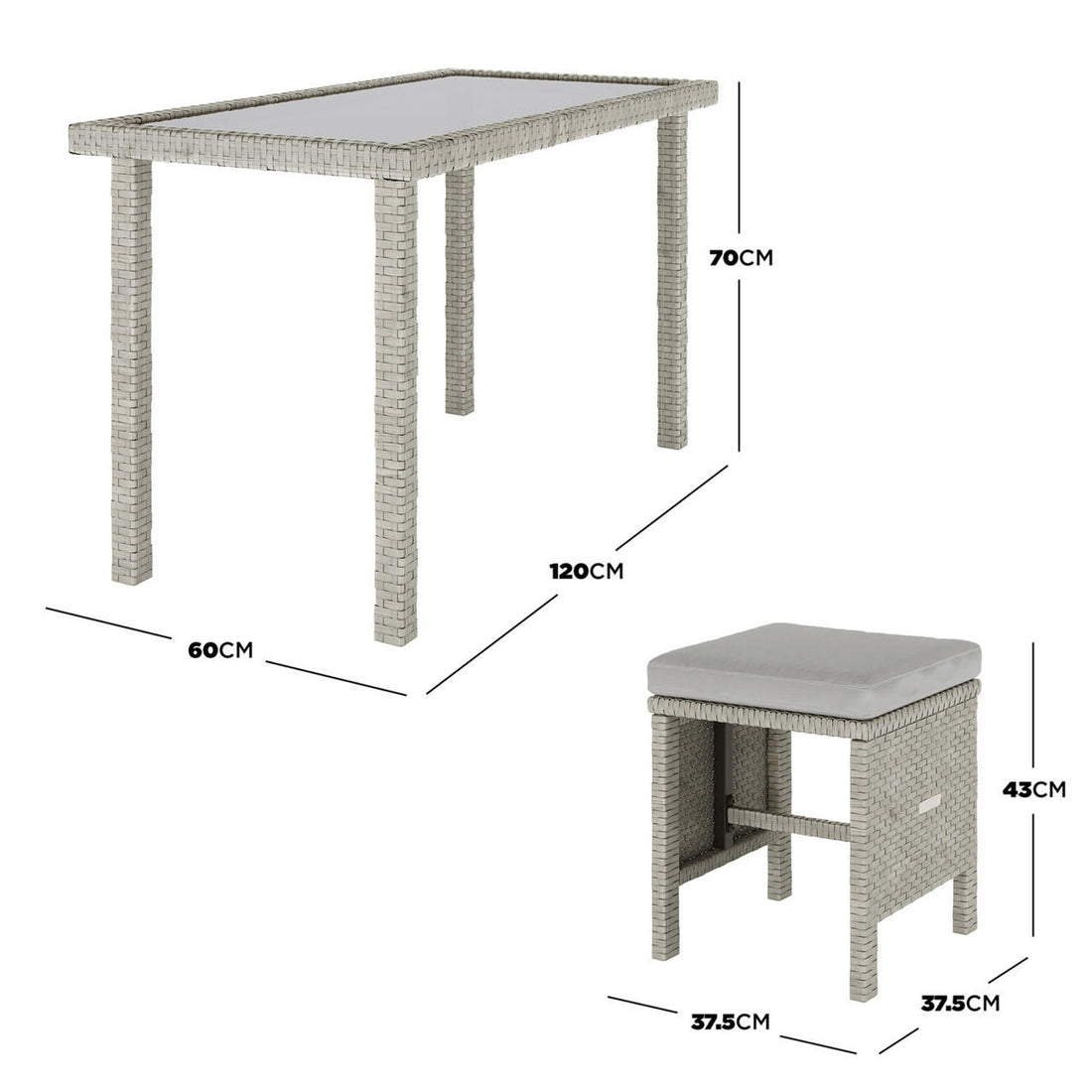 Close-up of the Vero 7 Seater Wicker Outdoor Sofa Dining Set, showcasing a modern design with wicker texture and sleek lines, perfect for enhancing outdoor dining and relaxation spaces.