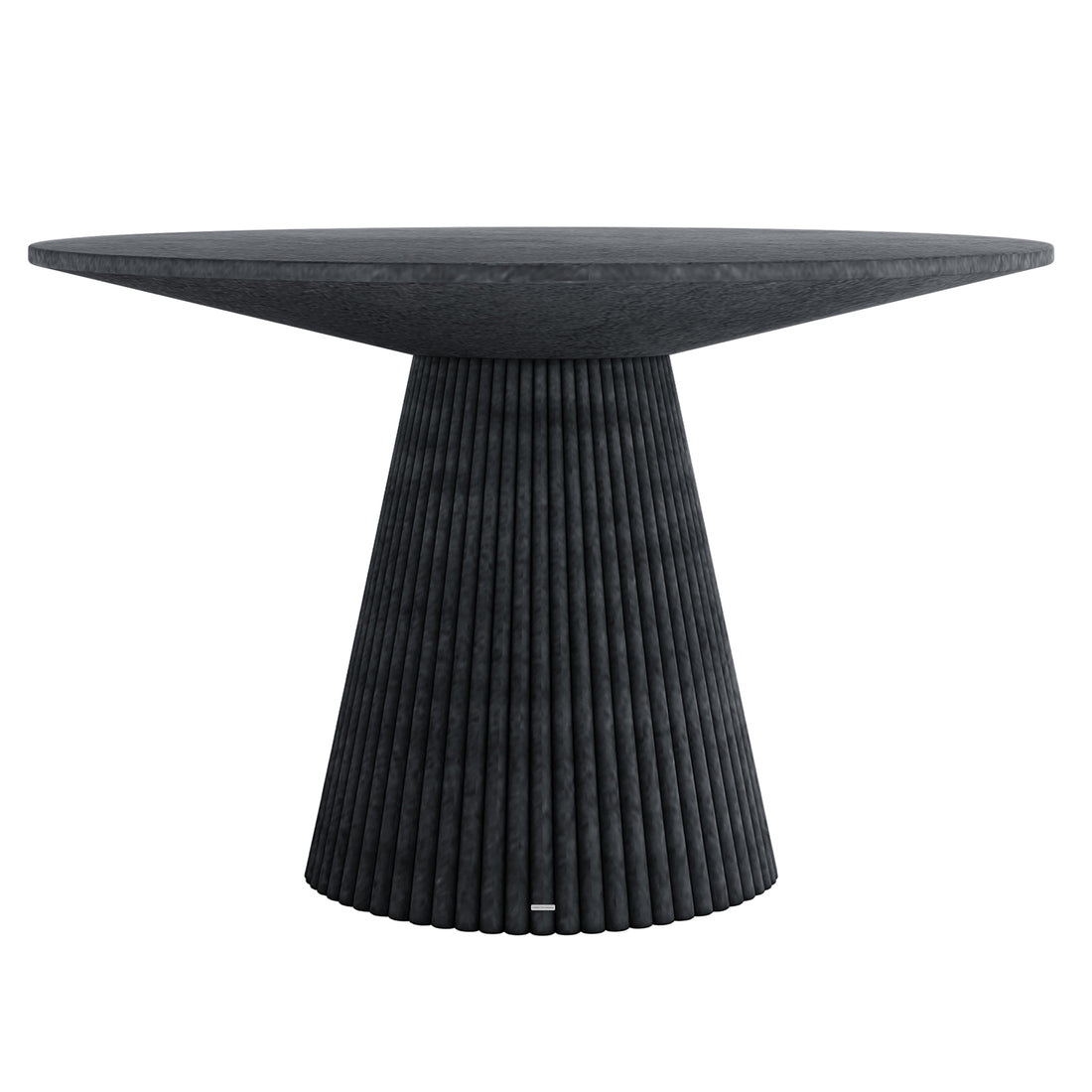 Xander 120cm Fluted Outdoor Concrete Dining Table Grey Marble