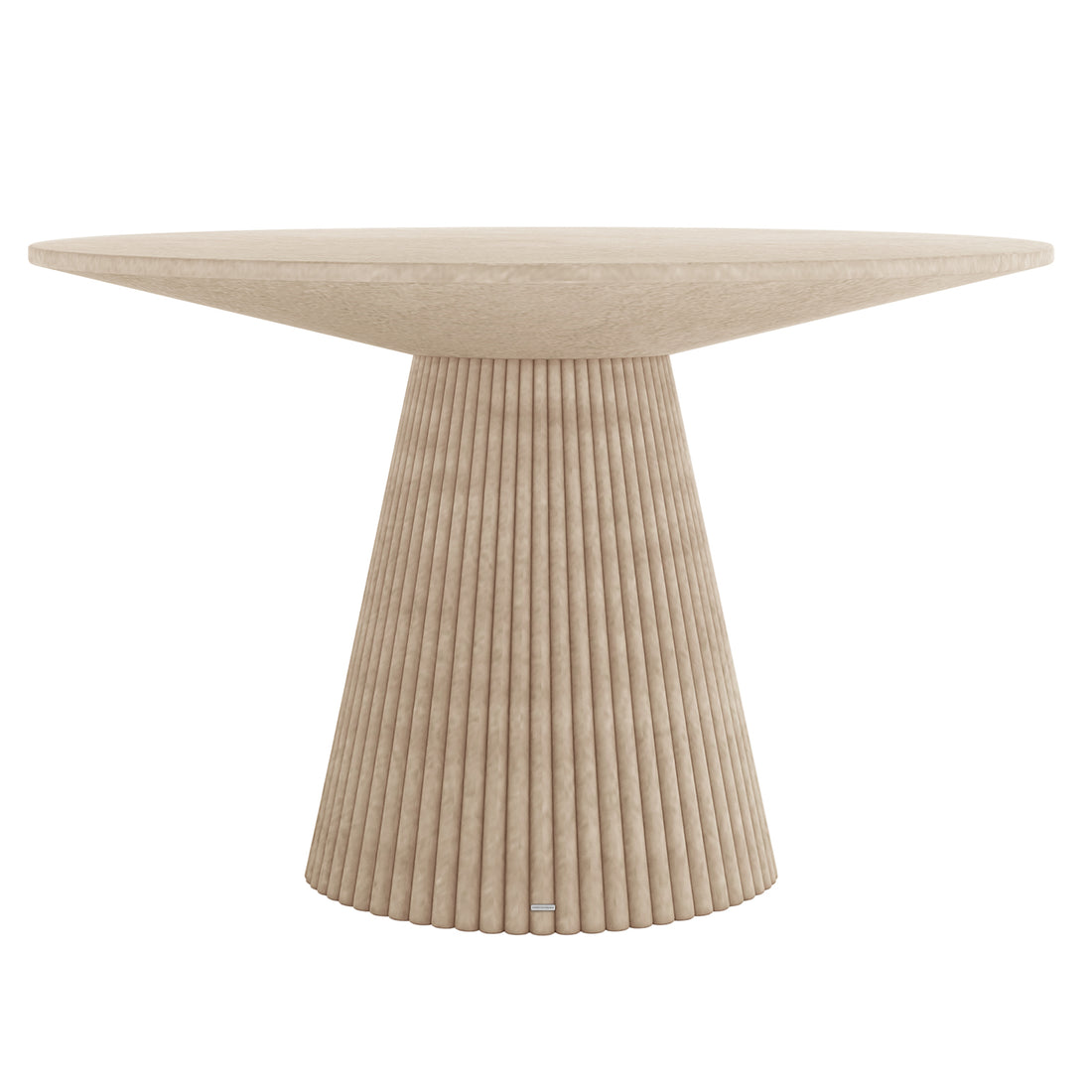 Xander 120cm Fluted Outdoor Concrete Dining Table in Ivory