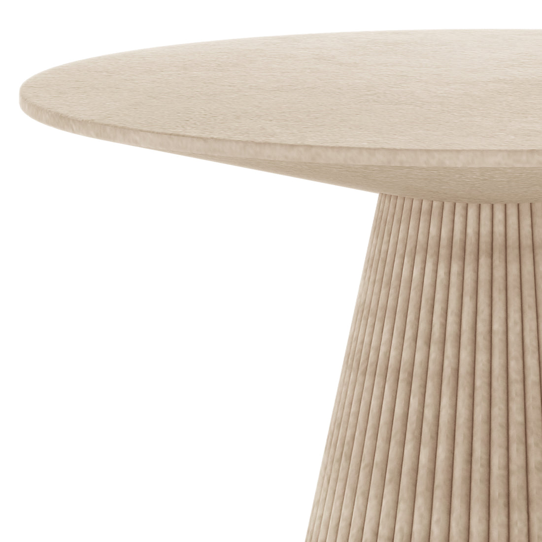 Xander 120cm Fluted Outdoor Concrete Dining Table in Ivory