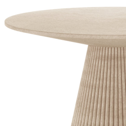 Xander 120cm Fluted Outdoor Concrete Dining Table in Ivory