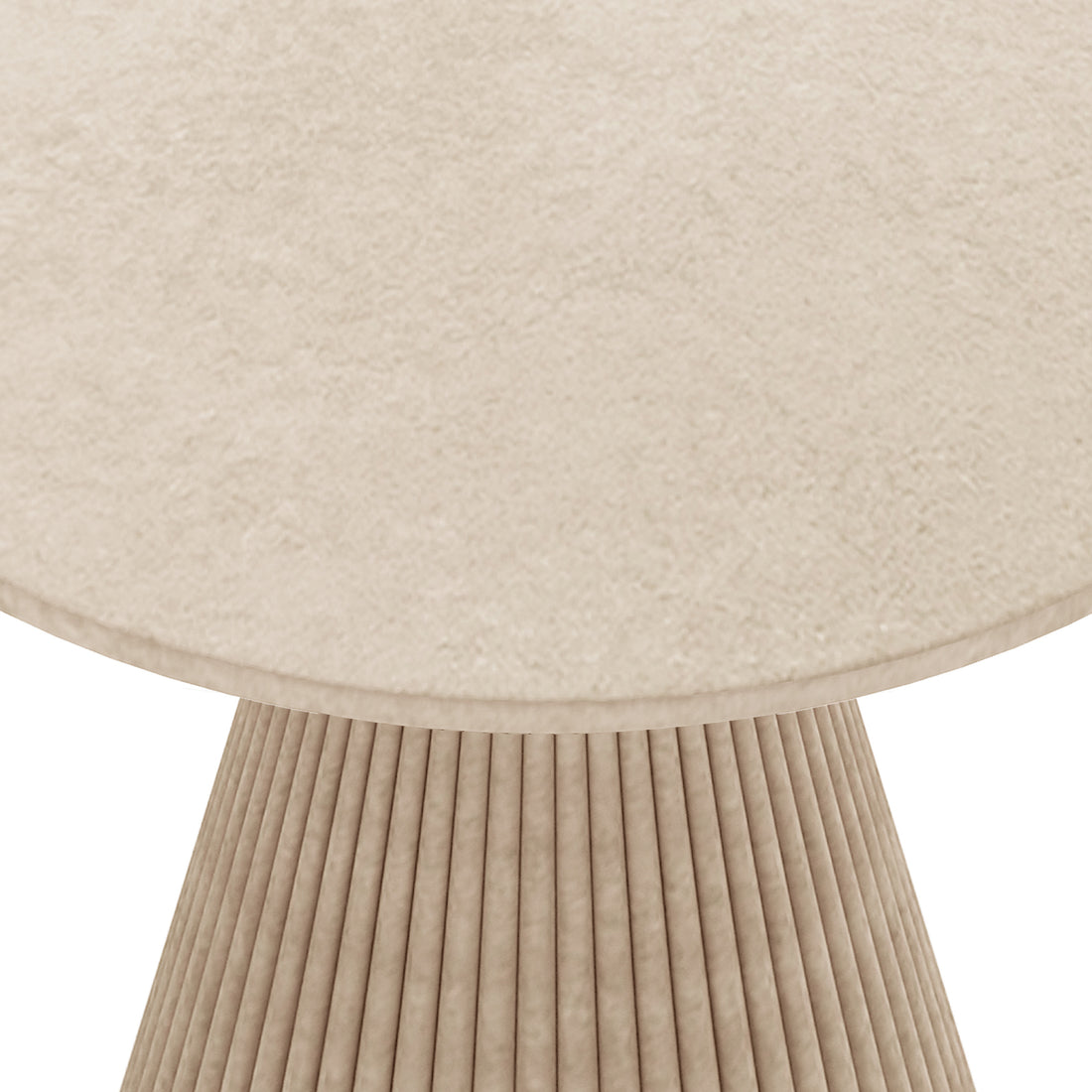 Xander 120cm Fluted Outdoor Concrete Dining Table in Ivory
