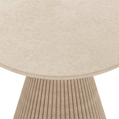 Xander 120cm Fluted Outdoor Concrete Dining Table in Ivory