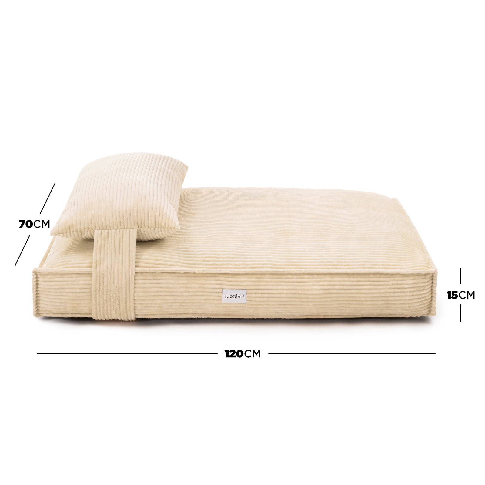 Close-up of the Dax Extra Large Corduroy Dog Bed showcasing its plush texture and bolstered sides, designed for large breeds seeking comfort and support.