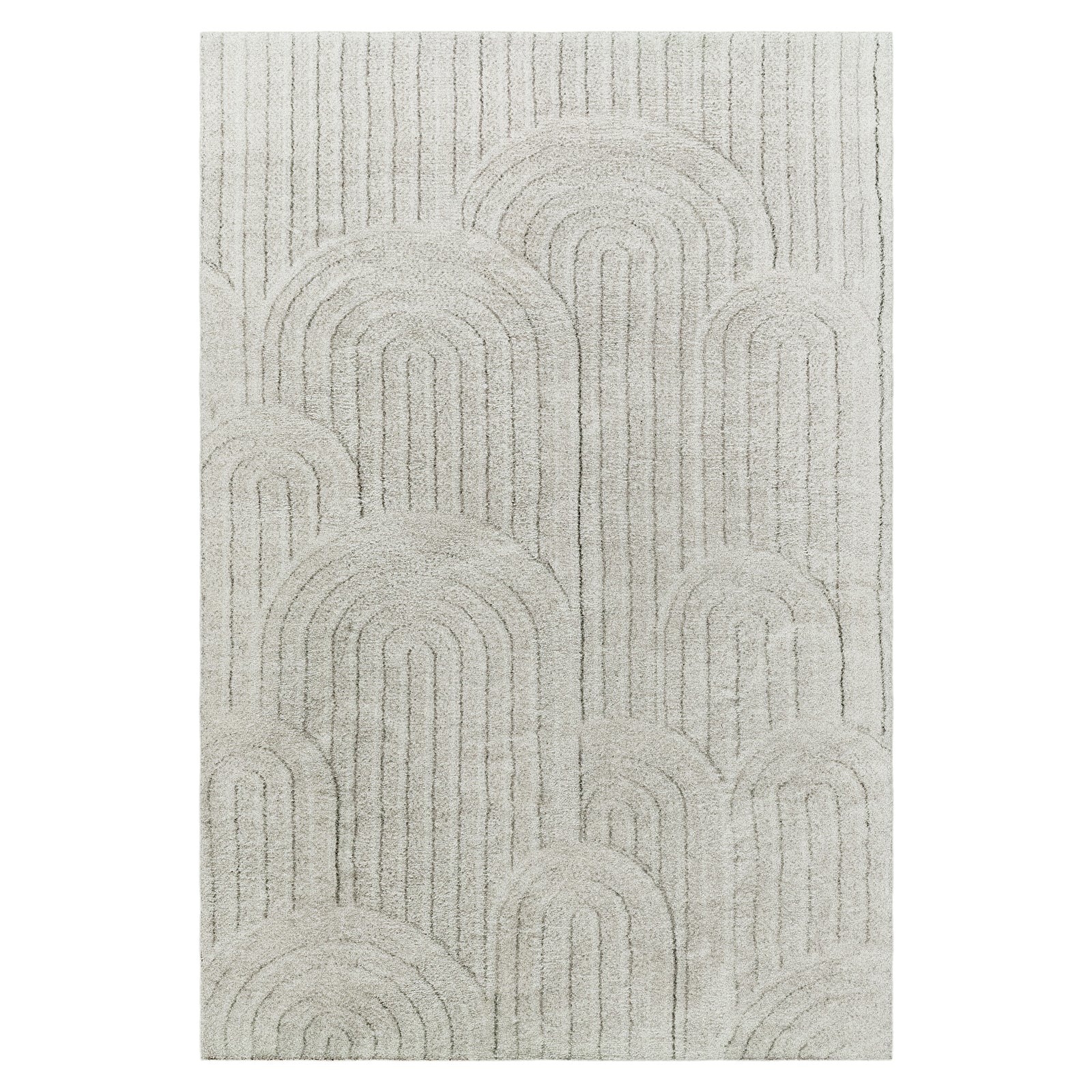 Close-up of the Aetherine Soft Contemporary Rug 160x230cm showcasing its detailed modern pattern and plush 12mm pile, highlighting the soft texture and anti-slip backing designed for both style and practicality.