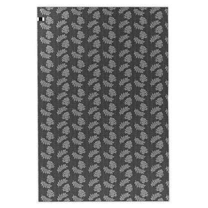 Ariza Distressed Persian Silky Rug 160x230cm features an intricate black and white floral pattern, enhancing its vintage look, ideal for high-traffic areas with its comfortable, low-maintenance design.