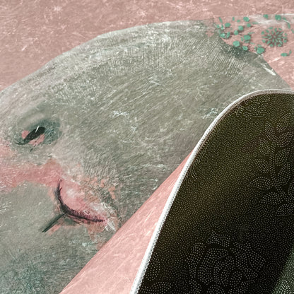 Bunny Rabbit Round Kids Rug 160x160cm features a charming cartoon bunny design, ideal for a child's playroom or bedroom, providing a soft, anti-slip surface for play.