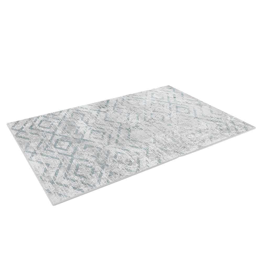Foldvik Art Contemporary Rug 120x170cm showcasing a tribal-inspired design with intricate patterns, featuring an anti-slip backing, ideal for diverse interiors.