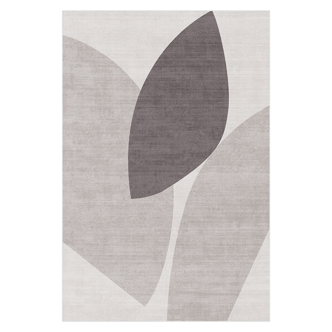 Glote 120x180cm Small Abstract Indoor Floor Rug featuring large, overlapping leaf shapes in neutral tones on a light background, adding modern elegance and interest to any interior space.