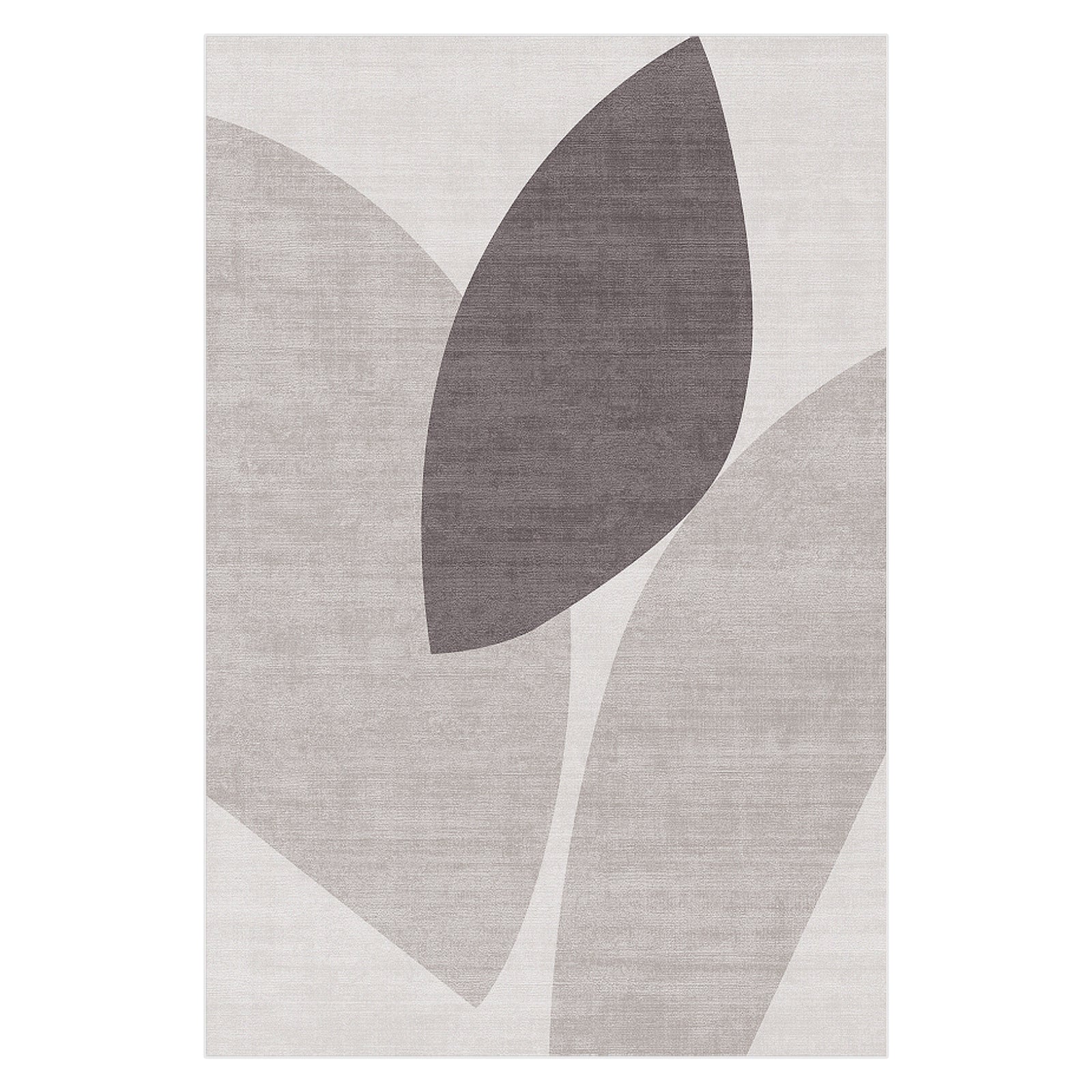 Glote 120x180cm Small Abstract Indoor Floor Rug featuring large, overlapping leaf shapes in neutral tones on a light background, adding modern elegance and interest to any interior space.