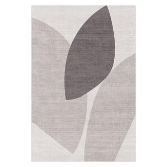 Glote 120x180cm Small Abstract Indoor Floor Rug featuring large, overlapping leaf shapes in neutral tones on a light background, adding modern elegance and interest to any interior space.