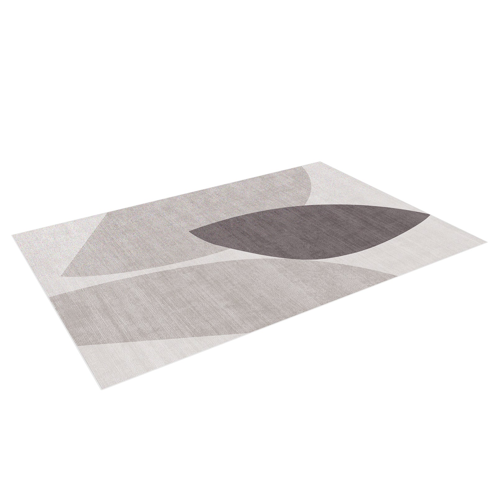Glote 120x180cm Small Abstract Indoor Floor Rug featuring overlapping leaf-like forms in neutral tones on a pale background, showcasing a modern design that enhances various interior spaces.
