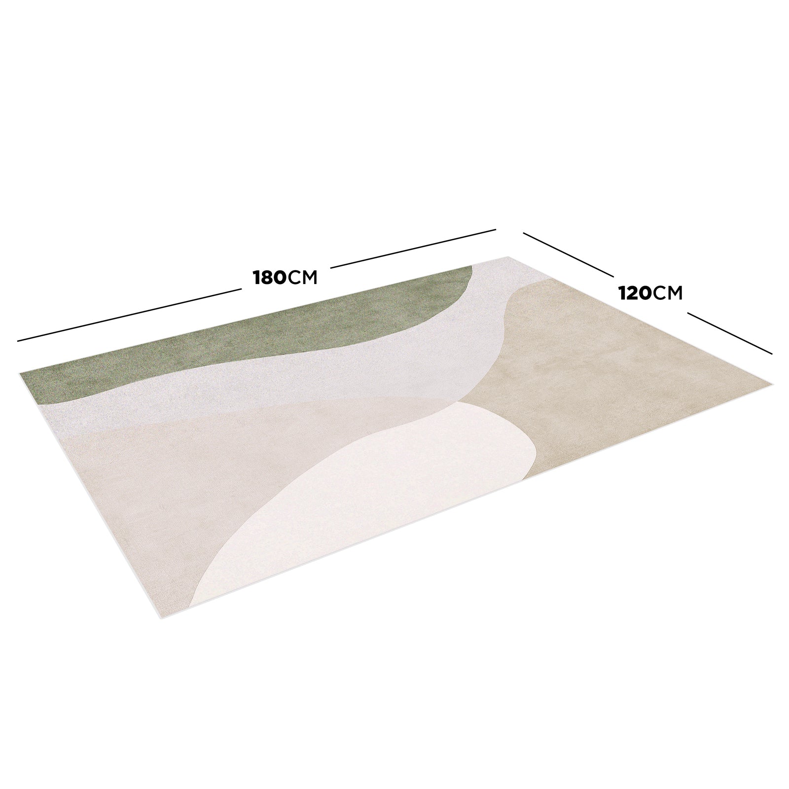 Gonas 120x180cm Small Abstract Indoor Floor Rug features organic, flowing color-block shapes in muted tones, ideal for adding warmth and sophistication to any living space.