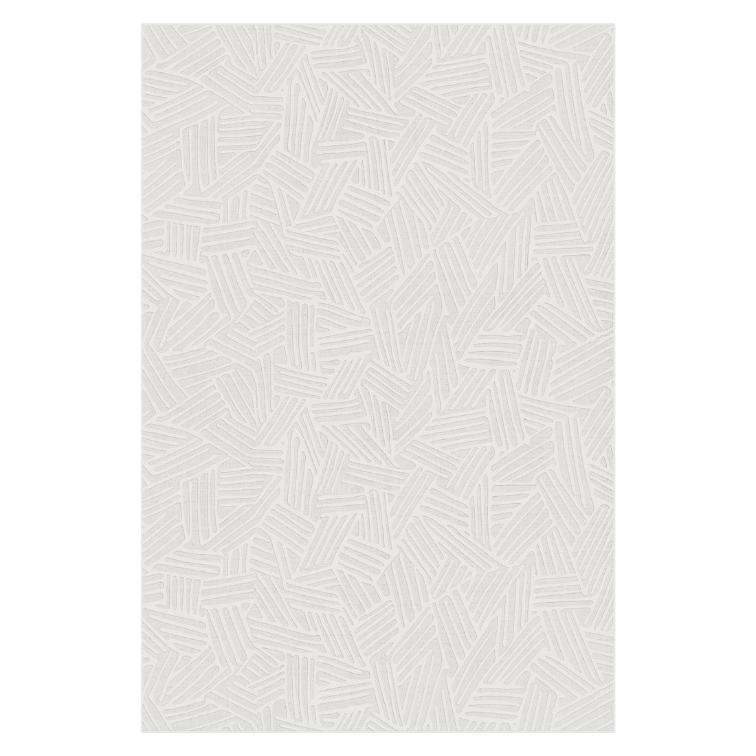 Malung 120x180cm Contemporary Indoor Floor Rug featuring a subtle, embossed linear pattern in a tessellated arrangement, offering a modern and luxurious touch to any interior space.