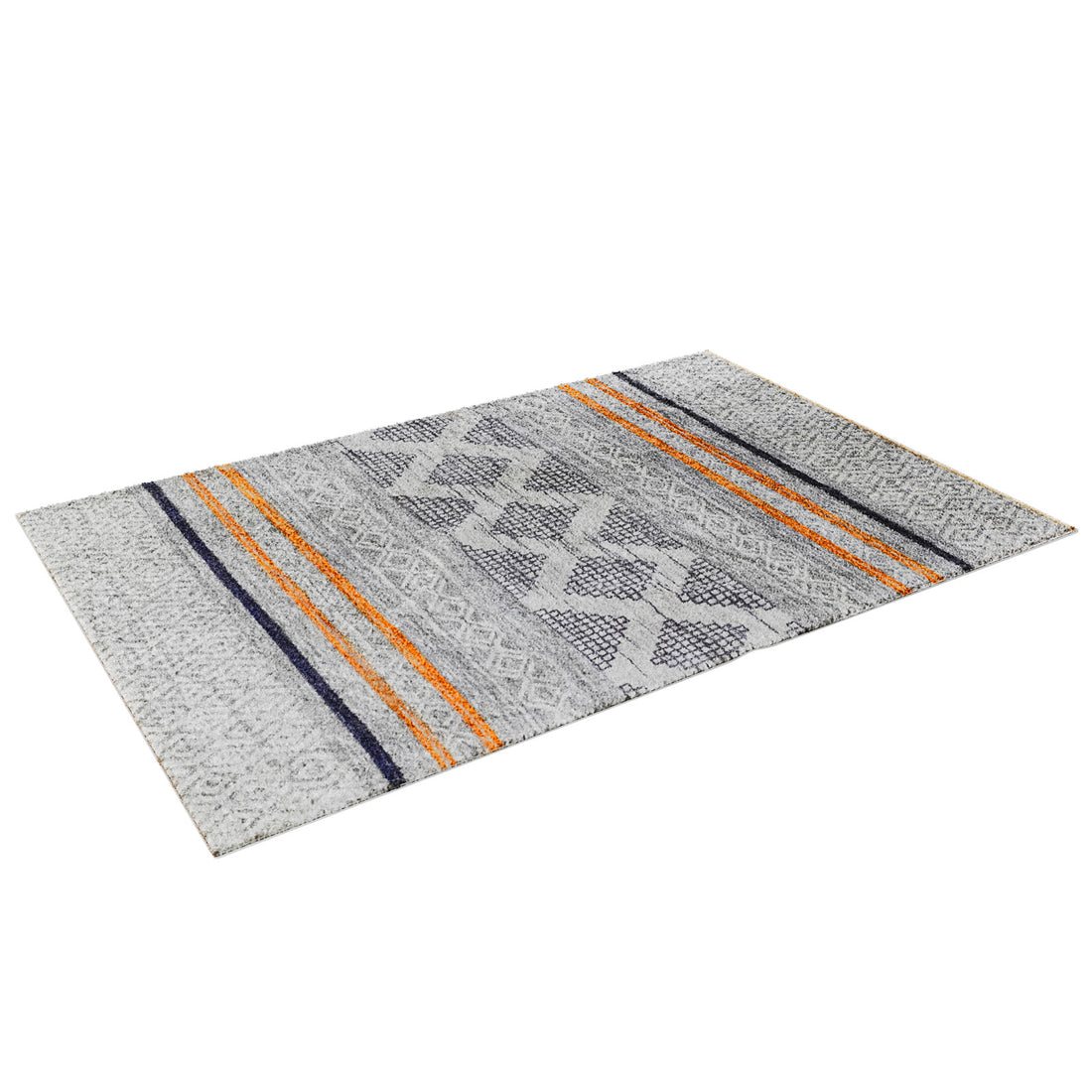 Close-up of the Naomi Scandinavian Style Modern Rug 120x170cm, showcasing its intricate tribal-inspired pattern and soft texture, highlighting the durable polyester material designed for easy maintenance and aesthetic appeal.