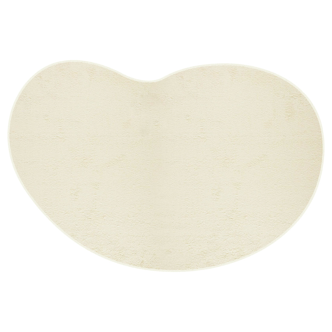 Parna 240 x 330cm Curved Shaggy Rug in Beige, featuring a plush high pile and unique U-shape design, ideal for adding cosy elegance and stability with its non-slip backing in spacious interiors.