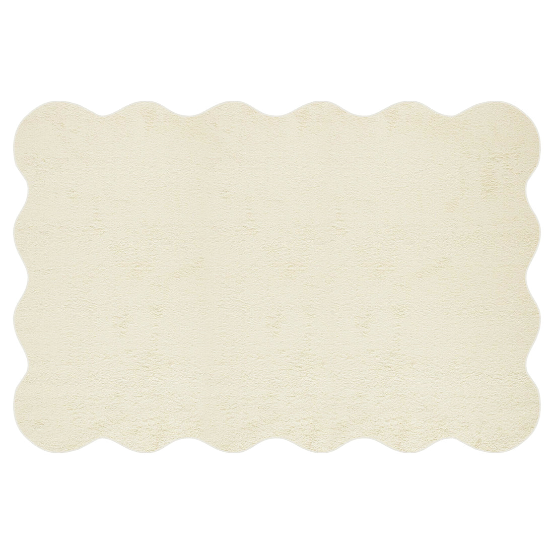 Pixie 300x400cm Large Wavy Soft Rug in Beige