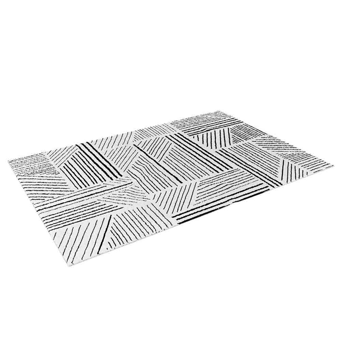 Vikki Abstract Contemporary Floor Rug 120 x 170cm, features an art deco-inspired design with clean, linear patterns. Ideal for modern interiors, it combines functionality with style, enhancing any living space.