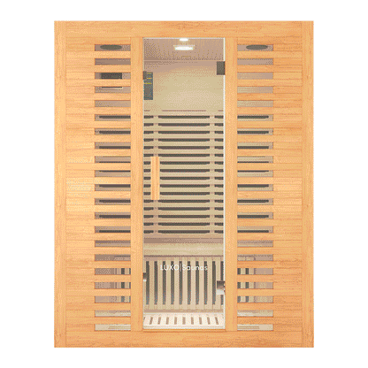 Colour Changing LED Light of Harlow 3 Person Canadian Hemlock Infrared Home Sauna