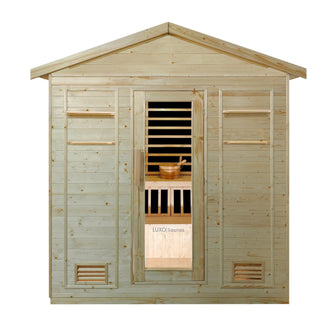 Kiima 6-Person Hybrid Infrared & Finnish Outdoor Sauna in Natural