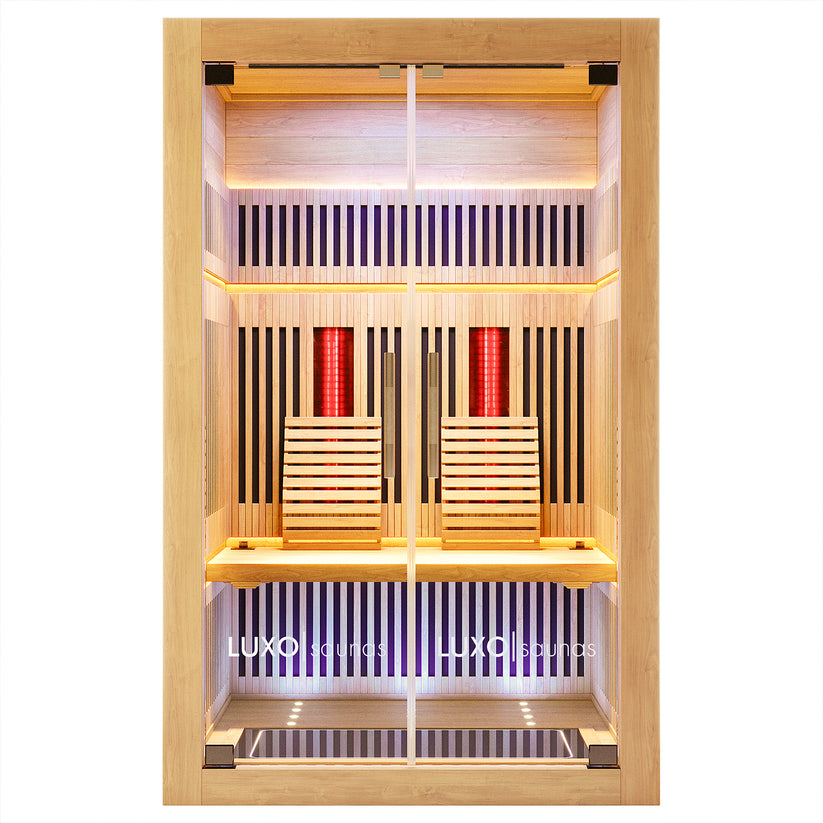 Suzan Runko Runko 2 Person Full Spectrum Infrared Sauna with Floor Heaters