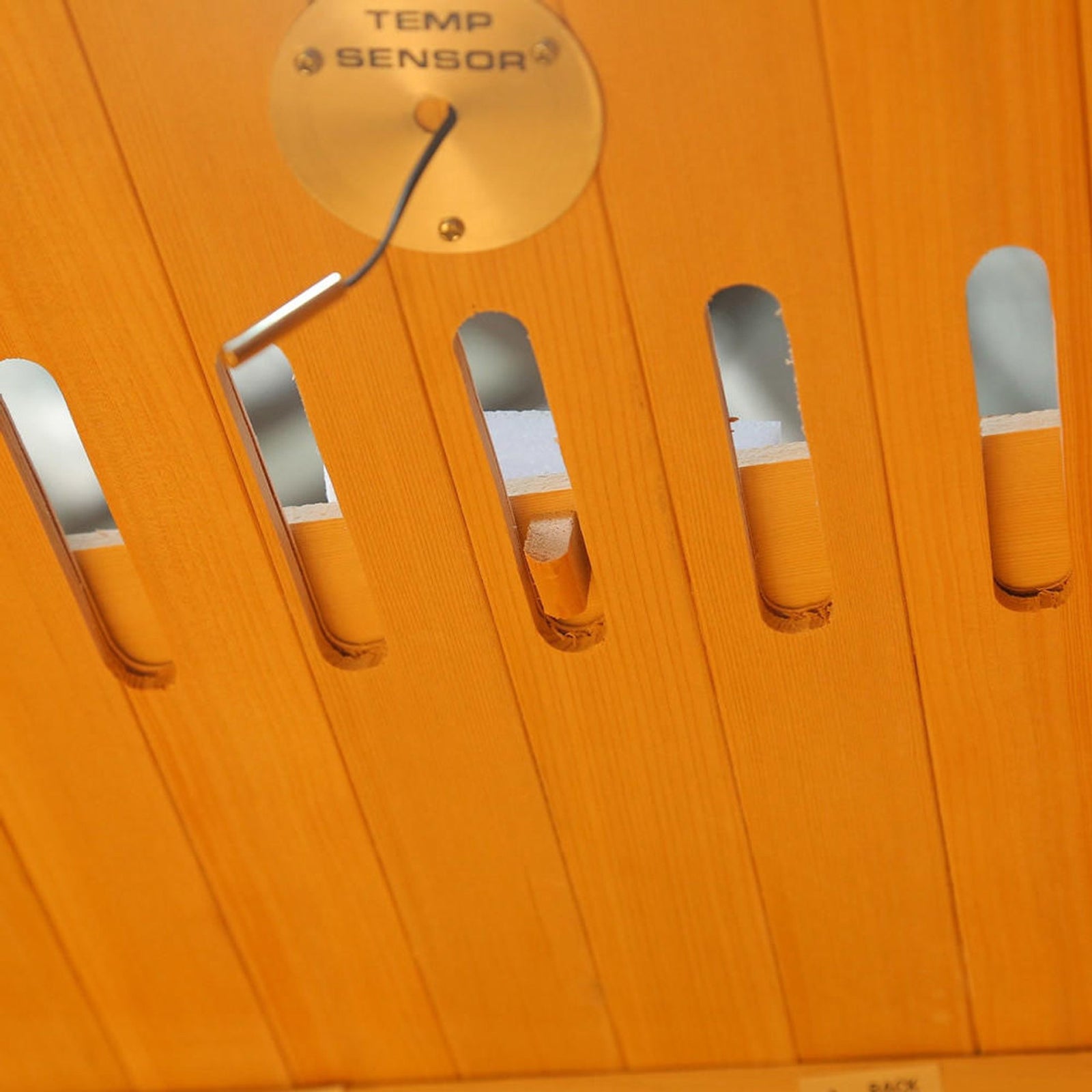 Tukeva 2 Person Carbon Fibre Infrared Sauna – Hemlock: Close-up of its sturdy Canadian Hemlock finish with digital controls, showcasing the compact, portable design ideal for home wellness.