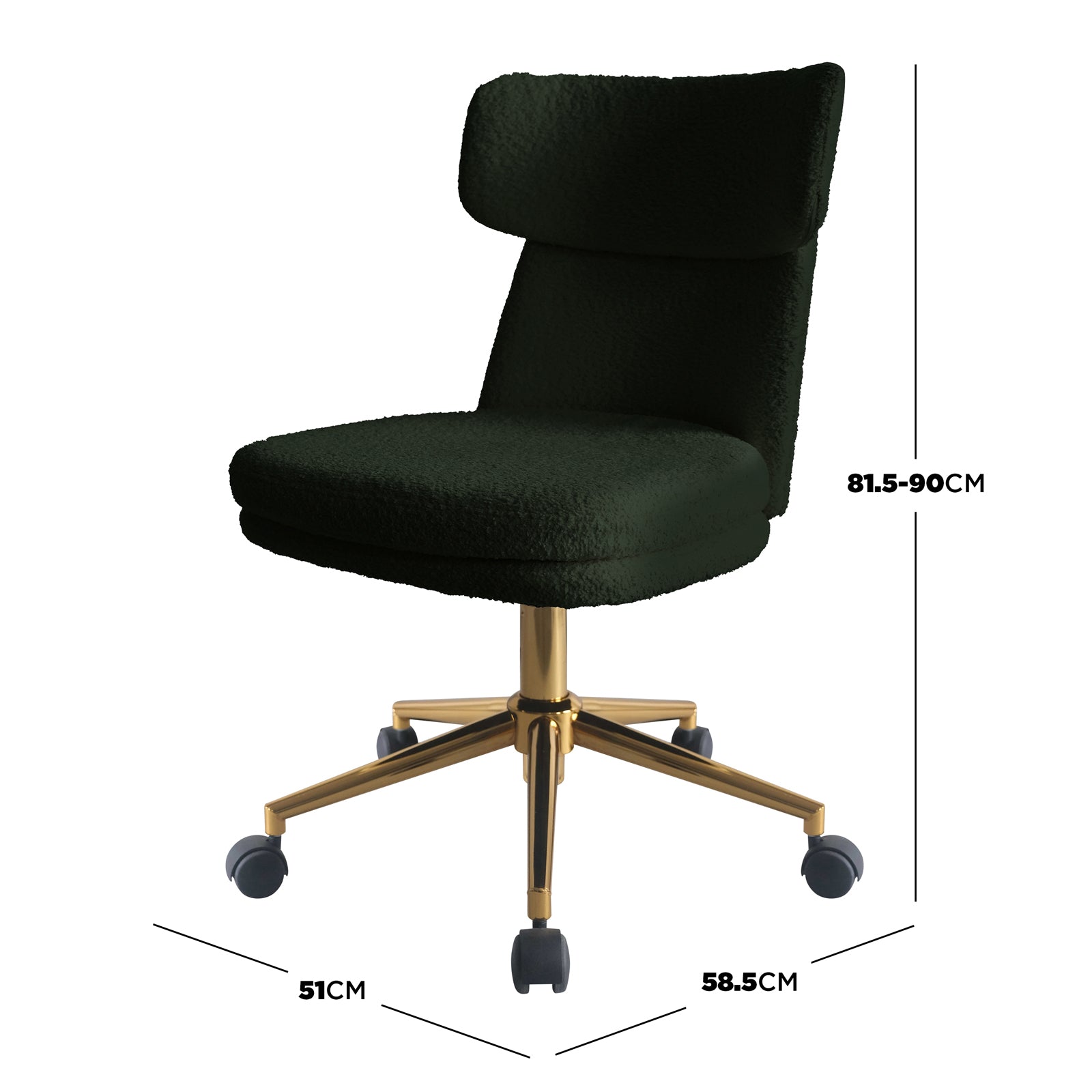 Vanity Stools Brass Base Office Chair Luxo Aerona High Back Boucle