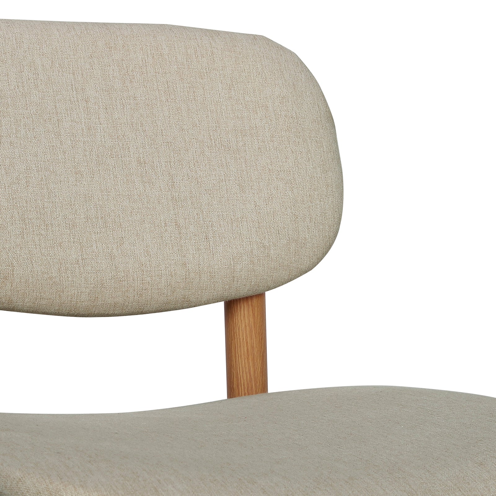 Afrim Linen Upholstered High-Back Bar Stool Set of 2 - Beige features a sleek high-back design with plush padding, sturdy metal legs, and anti-slip pads, ideal for modern dining or bar areas.