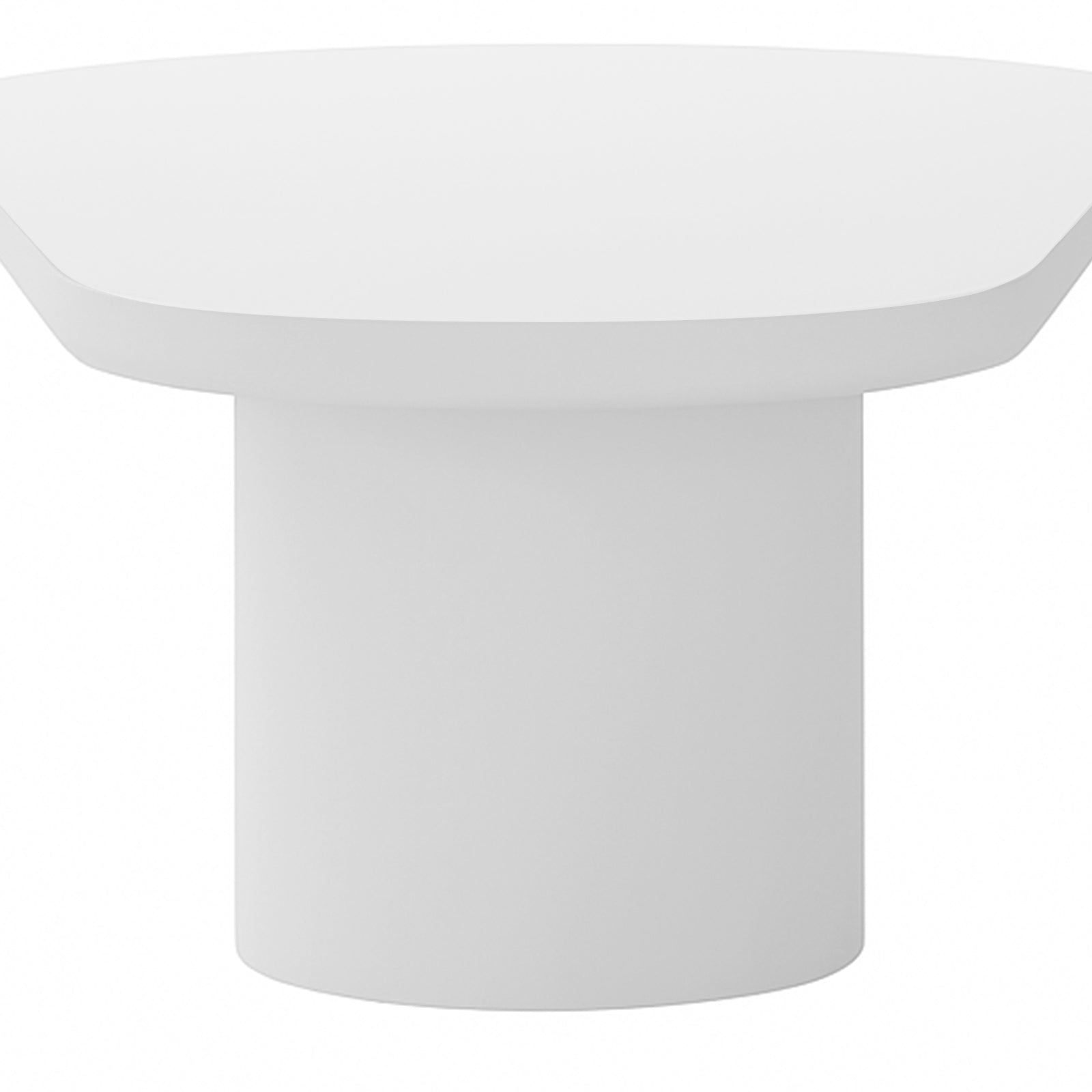 Amarosa Curved Indoor/Outdoor Concrete Coffee Table with smooth curves and robust round base, showcasing a modern, organic design with a solid concrete build. Ideal for enhancing indoor and outdoor spaces.