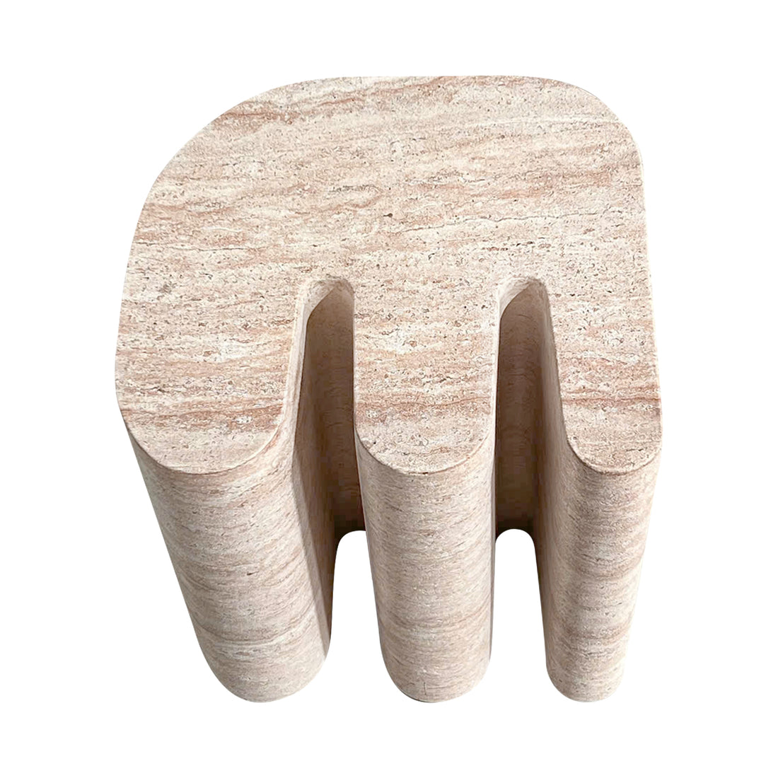 Ashford Modern Indoor Concrete Accent Side Table - Travertine