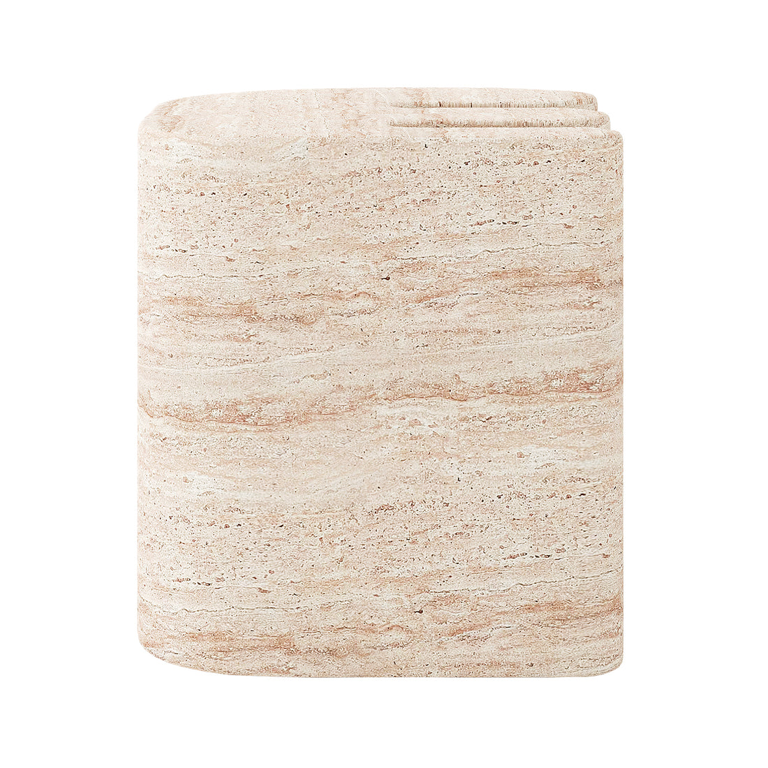 Ashford Modern Indoor Concrete Accent Side Table - Travertine