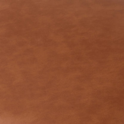 Audrey Curved PU Leather Barstool Set of 2 in Tan, featuring a smooth, warm-brown surface resembling leather, offering a sleek, modern design with plush padding and sturdy, anti-slip leg bases.