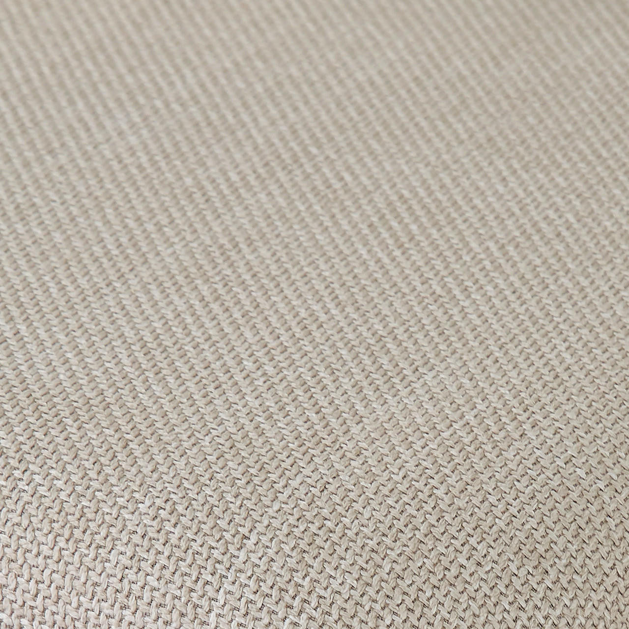 Audrey Curved Bar Stool & Dining Chair Set of 4 in Beige features a close-up of its beige woven textile with a basket-weave pattern, highlighting the fabric's intricate interlacing and texture.