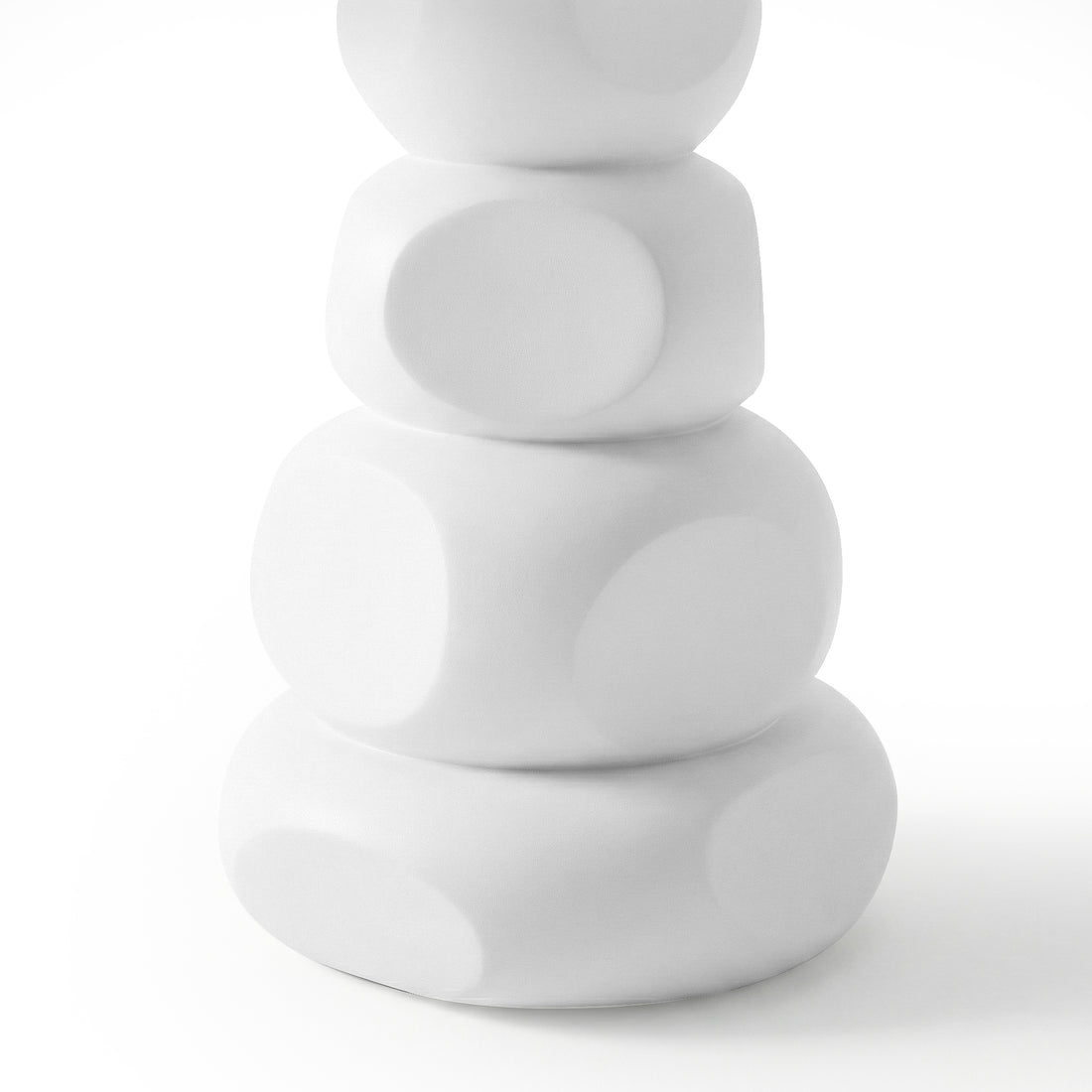 110cm Azalea Round Outdoor Concrete Dining Table in White