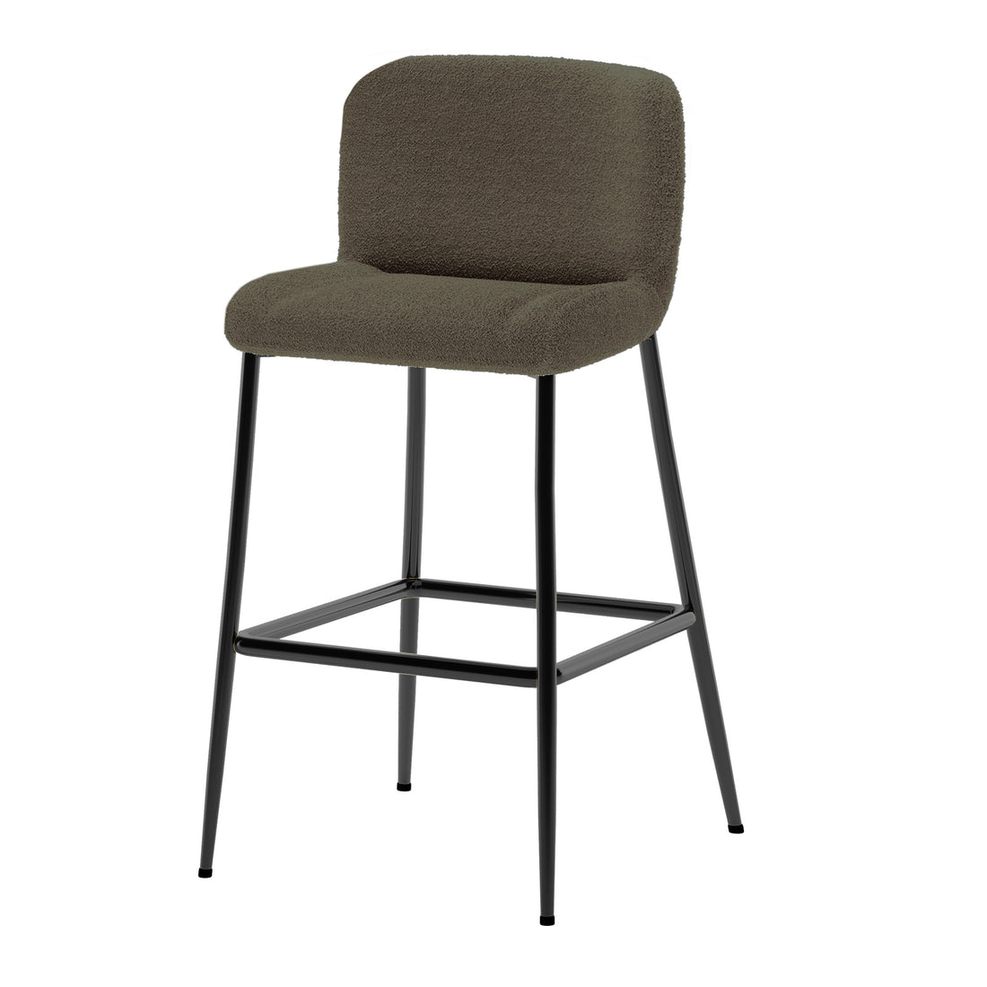 Bernie High Back Boucle Bar Stool Set of in Green – Luxo Living