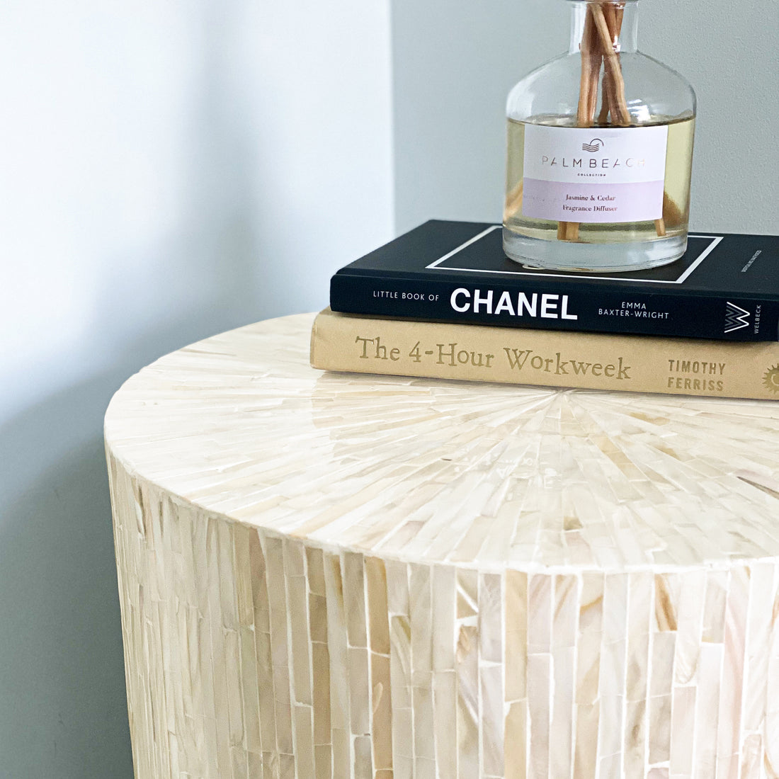 Chris 35cm Mother of Pearl Inlay Side Table