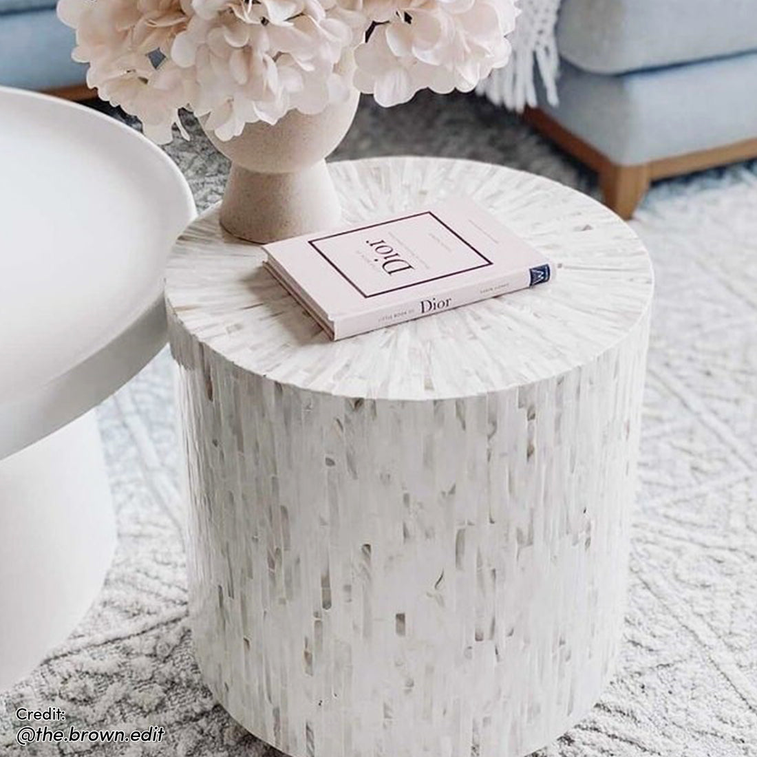 Chris 35cm Mother of Pearl Inlay Side Table