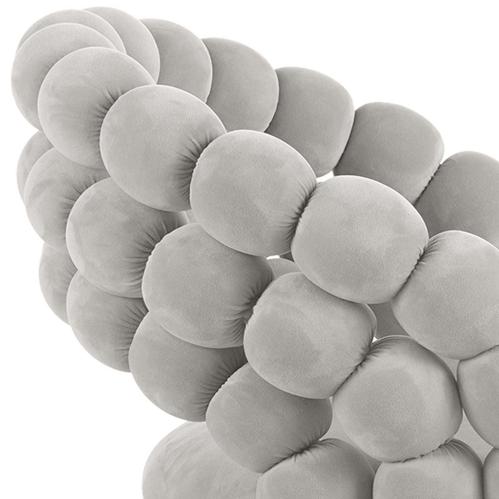 Claudine Velvet Curved Dining Chair Set of 2 in Warm Grey featuring smooth velvet upholstery, a distinctive curved backrest, and plush cushioning for a stylish and comfortable dining experience.